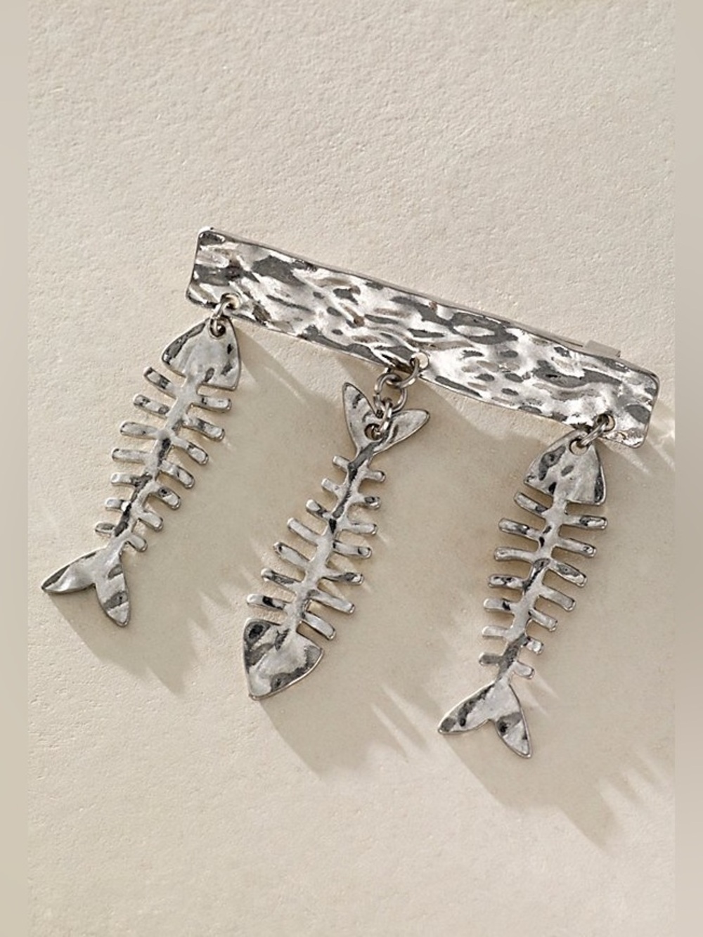 NWT Free People Fish Outta Water Brooch in Silver